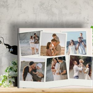 Tablou canvas colaj cu 6 poze – tablou personalizat de familie pentru decor cald și plin de amintiri