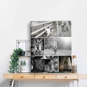 Tablou canvas colaj cu poze din copilărie – personalizat cu drag