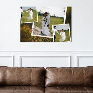 Tablou canvas colaj personalizat cu 3 poze – format modern, ideal pentru decor sau cadou creativ