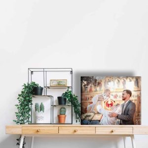 Tablou canvas personalizat cu poza de botez – cadou de neuitat pentru nou-născut