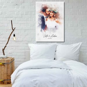 Tablou canvas personalizat cu poză și fundal artistic – decor creativ și original