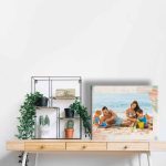 Tablou canvas personalizat cu poze de familie – format dreptunghiular pentru decor cald și elegant