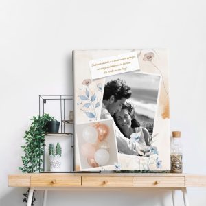 Tablou canvas personalizat pentru aniversare – cu text elegant, cadou memorabil și decor cu emoție