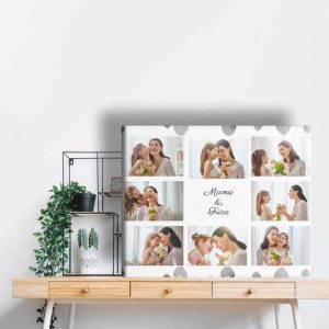 Tablou canvas personalizat pentru Ziua Mamei cu poză și mesaj special – cadou emoționant