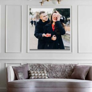 Tablou personalizat canvas cu poza de logodnă – stil elegant și rafinat