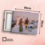 Tablou personalizat canvas cu poza în format dreptunghiular