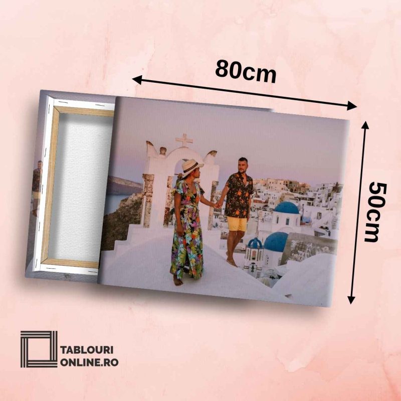 Tablou personalizat canvas cu poza în format dreptunghiular