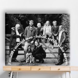 Tablou personalizat canvas cu text și poză – cadou cu mesaj emoționant și design original